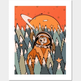 The bear astronaut Posters and Art